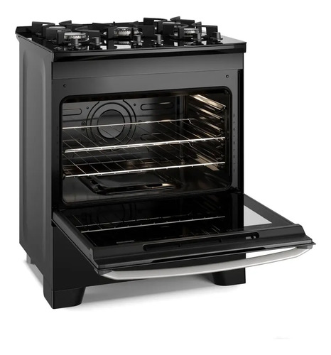 Fogao 5 bocas electrolux preto efficient mesa de vidro perfe