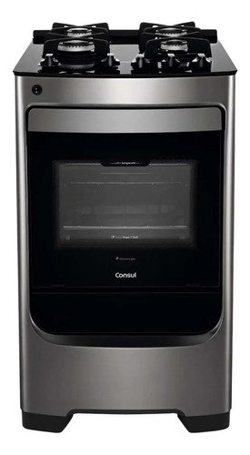 Fogao consul 4 bocas inox mesa de vidro cfo4var