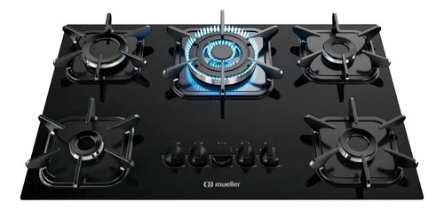 Fogão Cooktop A Gás Mueller 601270003 5 Bocas Mesa Vidro Tem