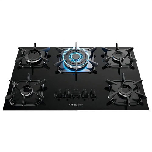Fogão Cooktop A Gás Mueller 601270003 5 Bocas Mesa Vidro Tem