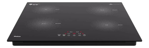 Fogão Cooktop De Indução Philco 4 Bocas Pct40a 9 Níveis+turbo Touch Preto