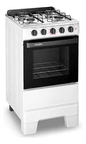 Fogao esmaltec ideal pop 4 bocas de gas branco 50l