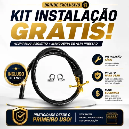 Fogão Industrial 4 Bocas Alta Pressão Com Forno 100l 80x73cm