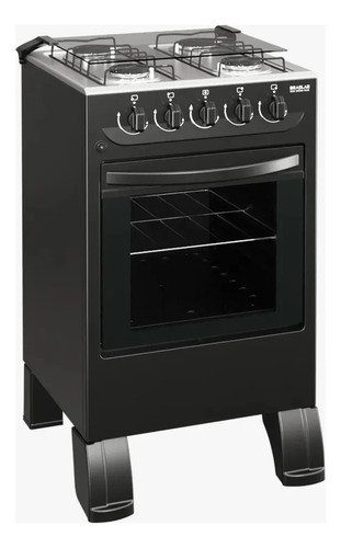 Fogao new sirius 4 bocas mesa inox braslar cor preto