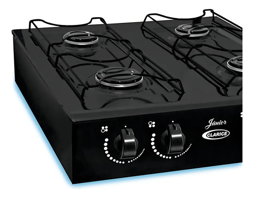 Fogao portatil 4 bocas clarice junior preto glp acendimento