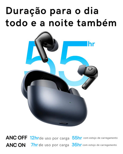 Fone Bluetooth Baseus Bass Ep10 Pro Com Anc