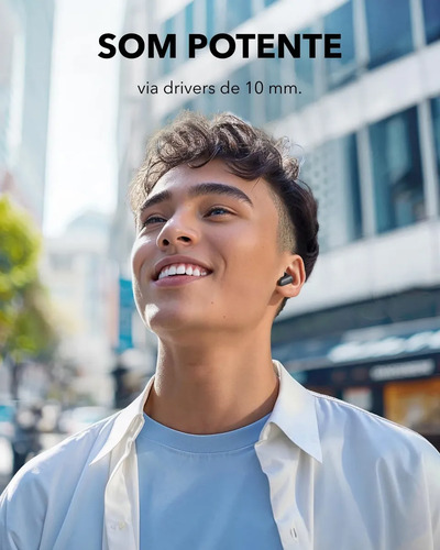 Fone de Ouvido Bluetooth 5.4 soundcore P30i da Anker, Cancelamento de Ruído Adaptativo, Graves Poderosos, 45H de Reprodução, Estojo 2-em-1 com Suporte para Celular, IP54, Fone sem fio TWS, Preto