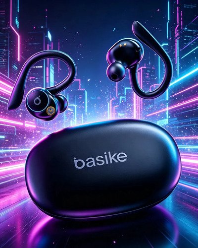 Fone de ouvido bluetooth 54 tws com ear clip e gancho som hi