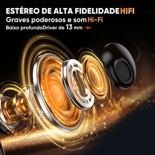 Fone De Ouvido Bluetooth Àprova D'água Com 50h Bateria Inova