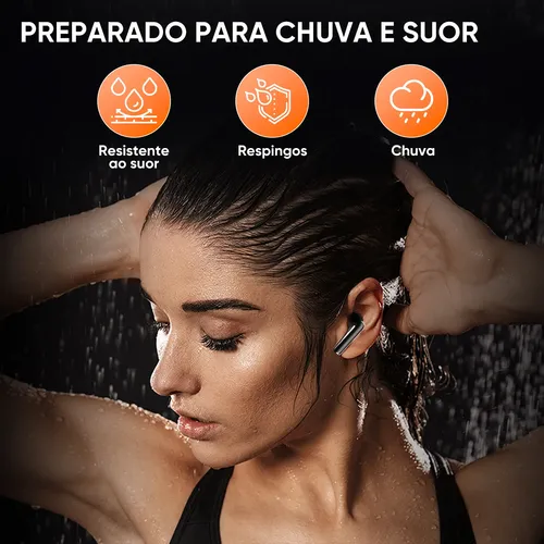 Fone De Ouvido Bluetooth Àprova D'água Com 50h Bateria Inova