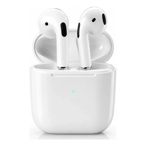 Fone De Ouvido Bluetooth Sem Fio Bateria de Longa Duração Pro 4 Branco Conecta Rápido Fast Plug Com Case Carregador E Microfone