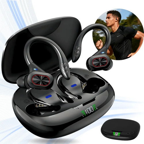 Fone de ouvido esportivo s730 sem fio bluetooth 53 com ganch