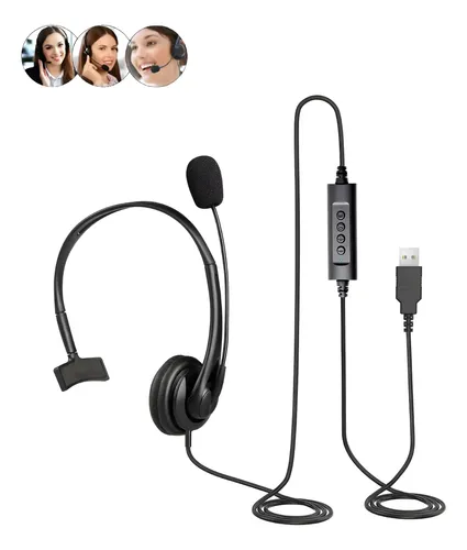 Fone de ouvido headset callcenter telemarketing usb home