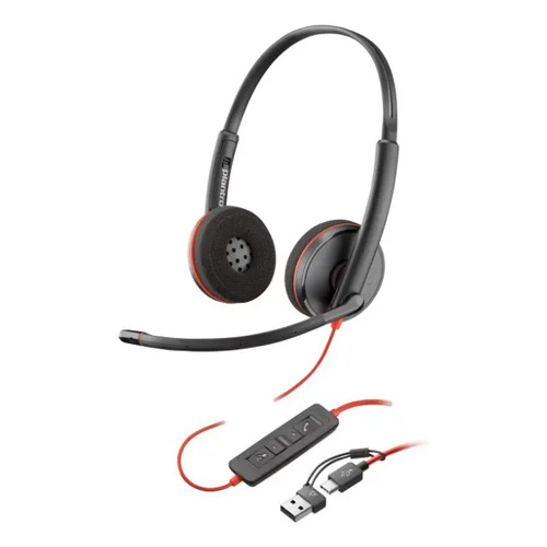 Fone de ouvido plantronics blackwire c3220 usb tipo a e tipo 1