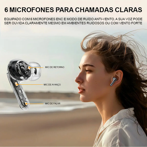 Fone De Ouvido Qcy Ht08 Melobuds Pro Anc Conexão Multiponto Cor Preto
