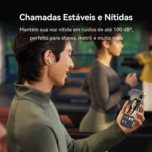 Fone de Ouvido Sem Fio HUAWEI FreeBuds Pro 5 Cancelamento de Ruído com IA de Motor Duplo Som Ultra Imersivo Chamadas Estáveis e Nítidas IP57 Até 38 horas Autonomia de Bateria Areia