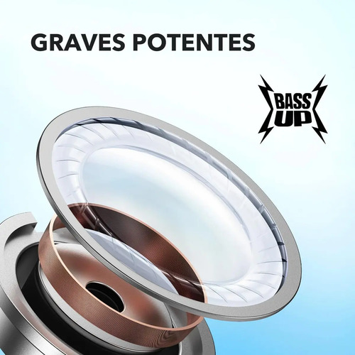 Fone De Ouvido Soundcore by Anker P20i Graves Poderosos e Impactantes Bluetooth 5.3 30H de Reprodução Resistência à Água 2 Mics IA para Chamadas Claras Personalização de Som via App Cor Preto