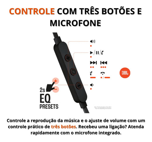 Fone De Ouvido Tipo C Com Fio Jbl Tune 310 Original