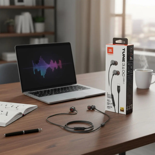 Fone De Ouvido Tipo C Com Fio Jbl Tune 310 Original