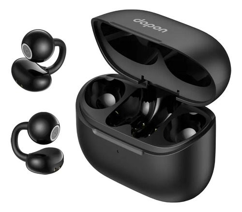 Fone Open Ear Dapon DPF25 Bluetooth 6.0 Sem Fio Com Microfone ENC 6H Tempo de espera de até 200 horas Cor Preto