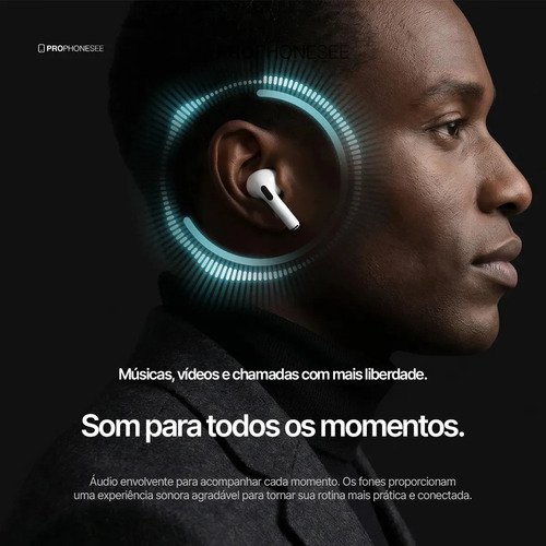 Fone Ouvido Bluetooth 5.4 Sem Fio Estojo De Carregamento Anti Ruido A Prova Dagua Compatível Com Ios Samsung Galaxy Android Tws Wireless Air Premium Microfone Touch Marca Pro Phone See