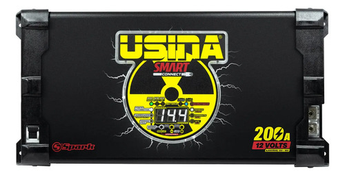 Fonte automotiva usina smart connect 200a 12v com voltimetro