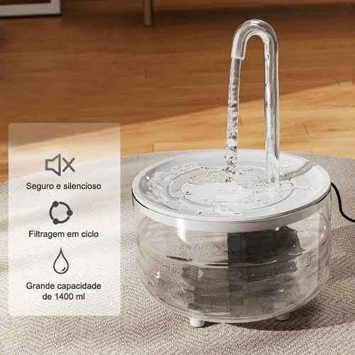 Fonte Bebedouro Automático Usb Miw 1,5l Para Gatos E Cães