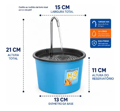 Fonte Bebedouro H2o Plus Usb