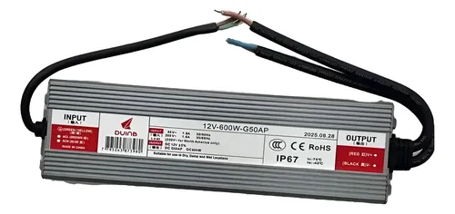 Fonte blindada metal a prova de agua ip67 bivolte 50ap