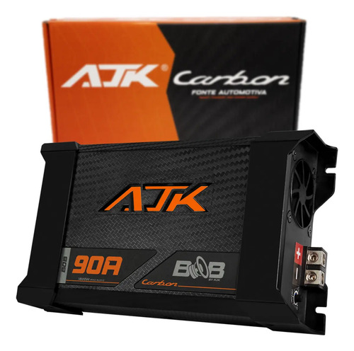 Fonte carregador automotiva 90a bivolt ajk carbon bob potenc