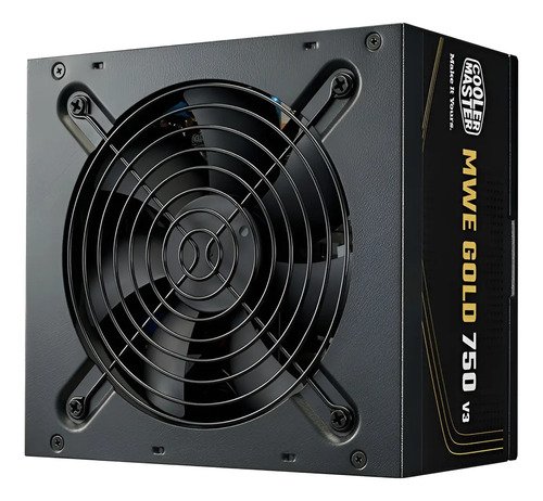 Fonte cooler master mwe gold 750 v3 750w atx 31 80 plus