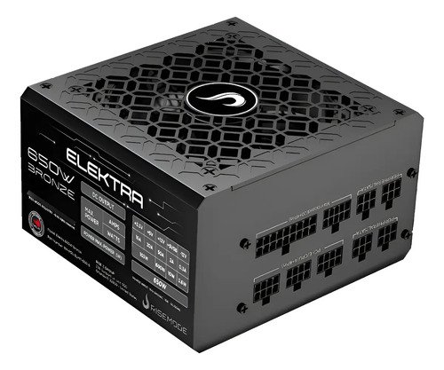 Fonte gamer rise mode elektra 650w full modular selo teclab