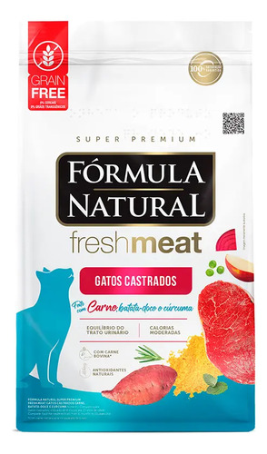 Formula natural fresh meat gato castrado carne 101kg