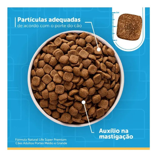 Fórmula Natural Super Premium Life Cães Adultos Portes Médio e Grande Frango e Linhaça 15KG