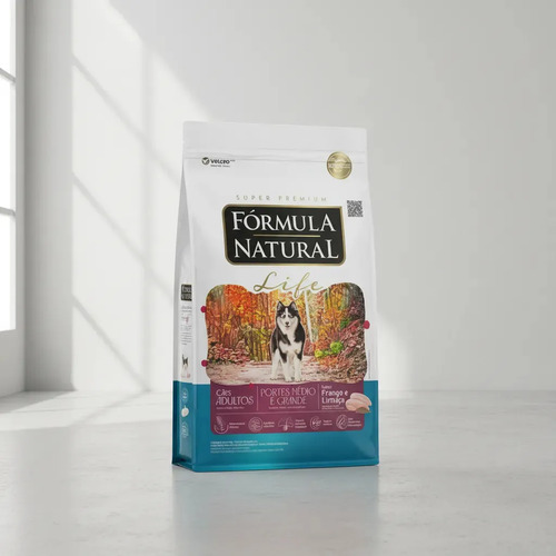 Fórmula Natural Super Premium Life Cães Adultos Portes Médio e Grande Frango e Linhaça 15KG