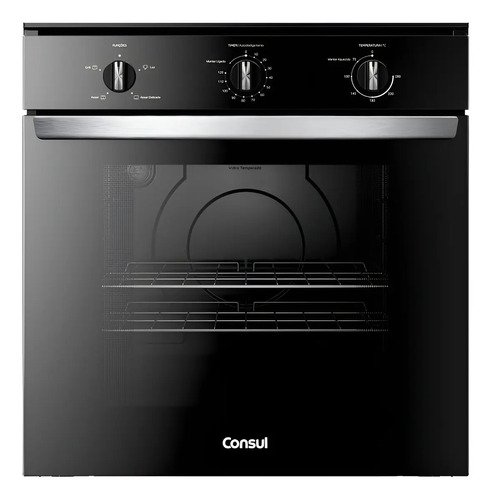 Forno de embutir eletrico consul 84l preto com grill cob84