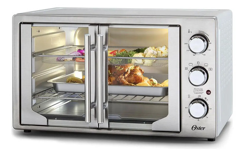 Forno e fritadeira sem oleo oster 42l french door 2 em 1 cor 1
