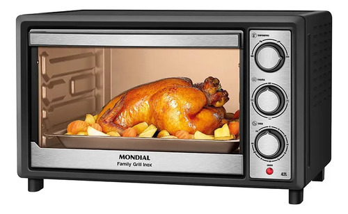 Forno eletrico 42l family ii mondial preto 1600w frn 42 bi p