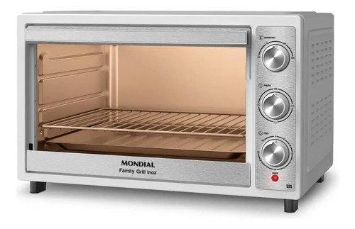 Forno eletrico 52l family grill inox mondial 1800w frn 52 wi