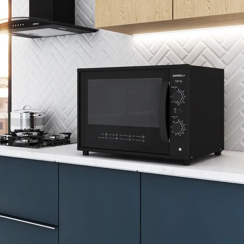 Forno Elétrico De Bancada Nardelli 60 Black 60 Litros Cor Preto