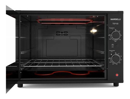 Forno Elétrico De Bancada Nardelli 60 Black 60 Litros Cor Preto
