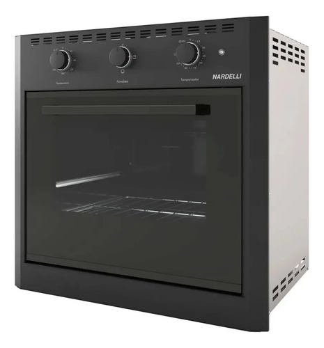 Forno eletrico de embutir 60 litros nardelli black e60 cor p