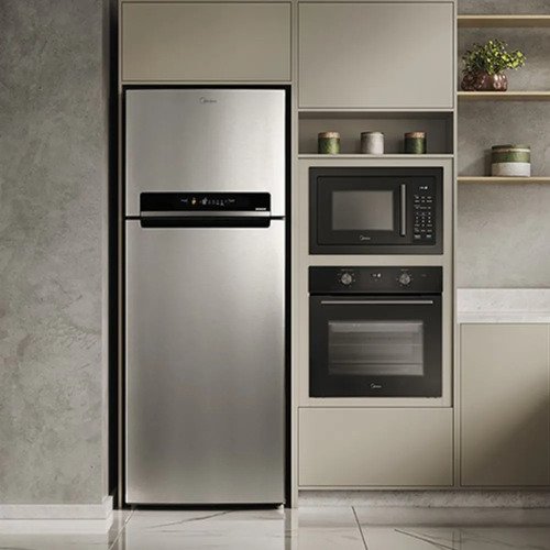 Forno Elétrico De Embutir 68l Digital Com Air Fryer Midea Preto