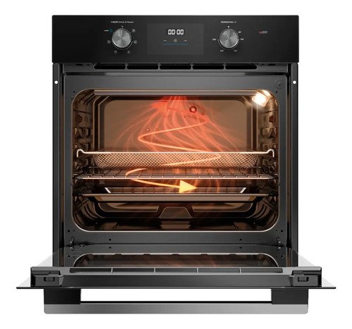 Forno Elétrico De Embutir 68l Digital Com Air Fryer Midea Preto