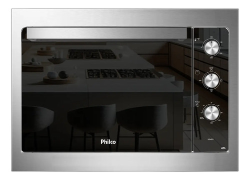 Forno eletrico de embutir philco 47l inox esmaltado pfe47e
