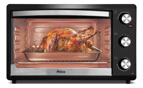 Forno eletrico philco 44l preto dupla resistencia pfe44p