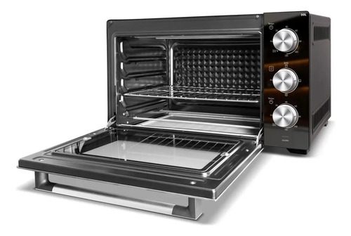 Forno Elétrico Philco 50l Cinza Espelhado Full Glass PFE50PE