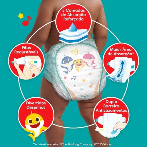 Fralda descartável Pampers Supersequinha, Tamanho G 80 Unidades