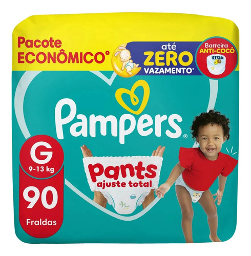 Fralda pants ajuste total tamanho g 90 unidades pampers