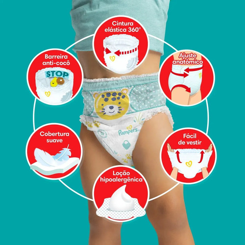 Fralda Pants Ajuste Total Tamanho G 90 Unidades Pampers